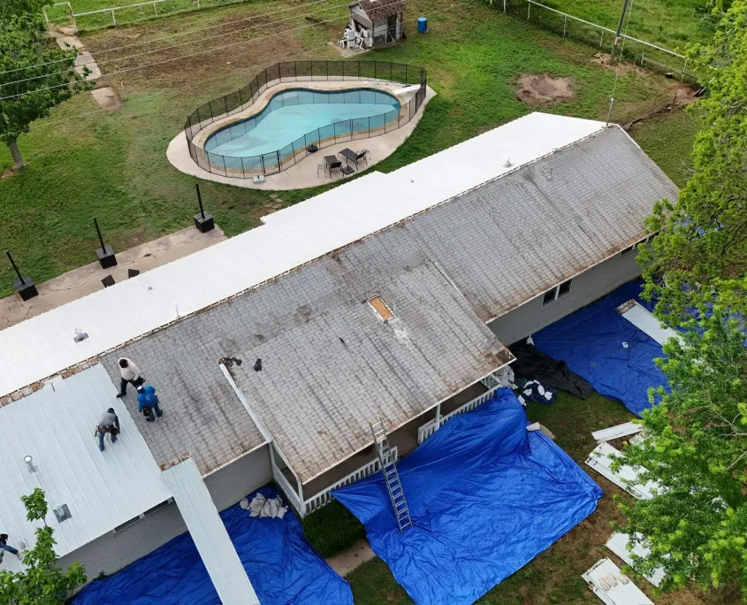 R-Panel Metal Roofing Install Before Photo - Lonestar Roofing R-Panel Metal Roofing Install Before Photo - Lonestar Roofing