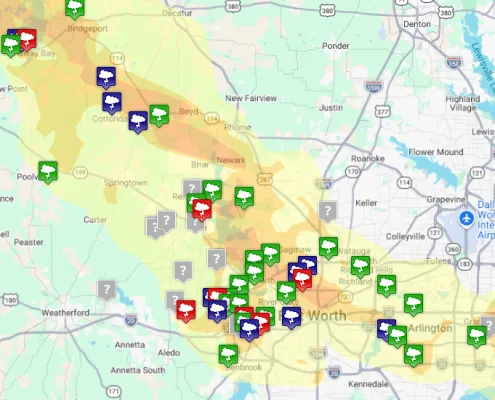 LIVE North Texas Hail Map North Texas Storm Tracker